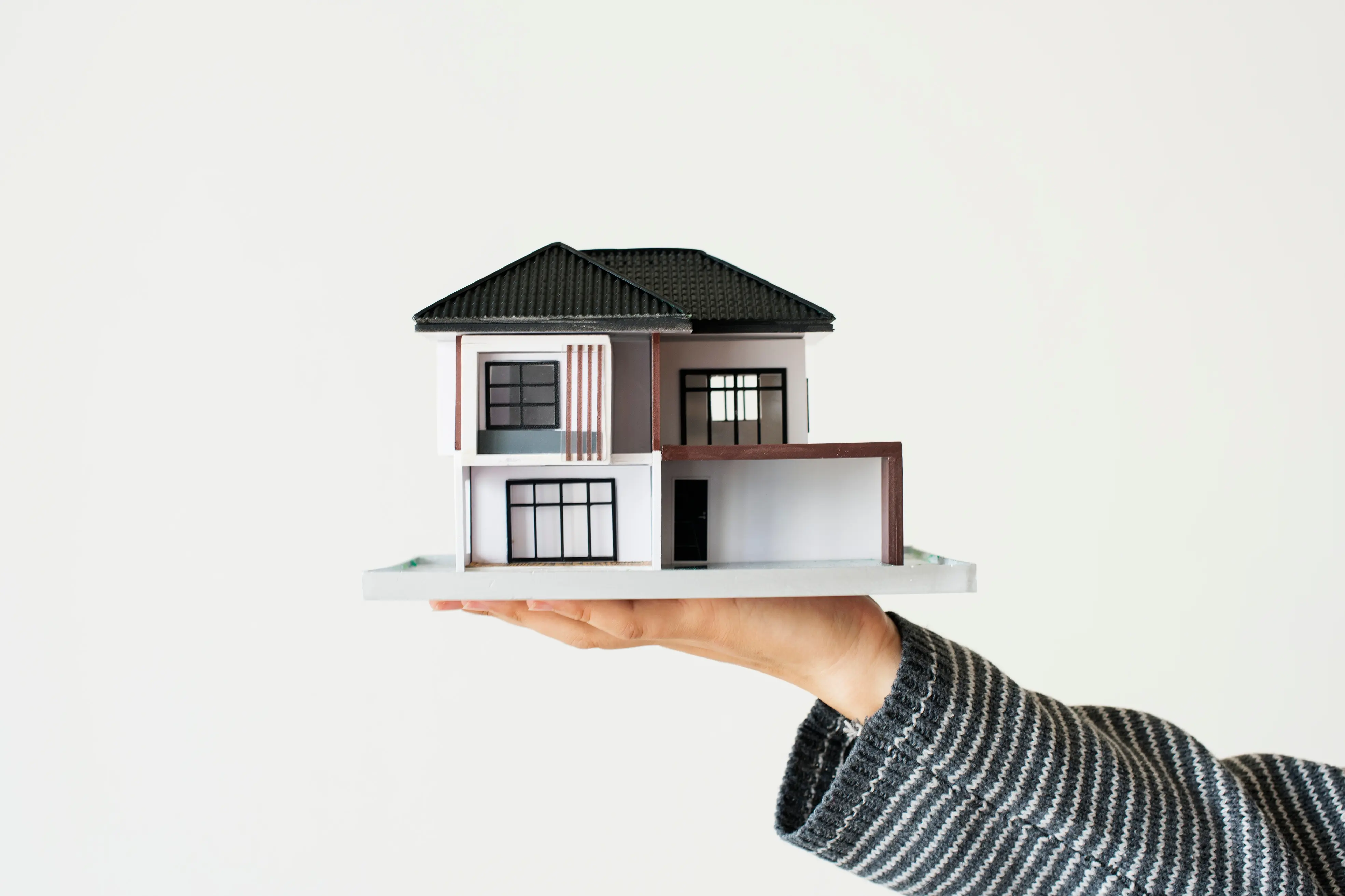 a house model on a hand